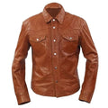 100% Pure Sheep Leather Brown ShirtHavenhide