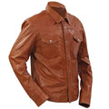 100% Pure Sheep Leather Brown ShirtHavenhide