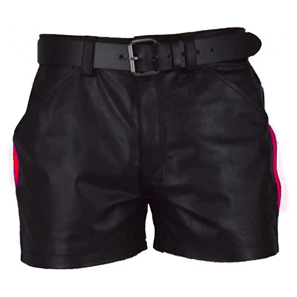 502 Leather Shorts With StripesHavenhide