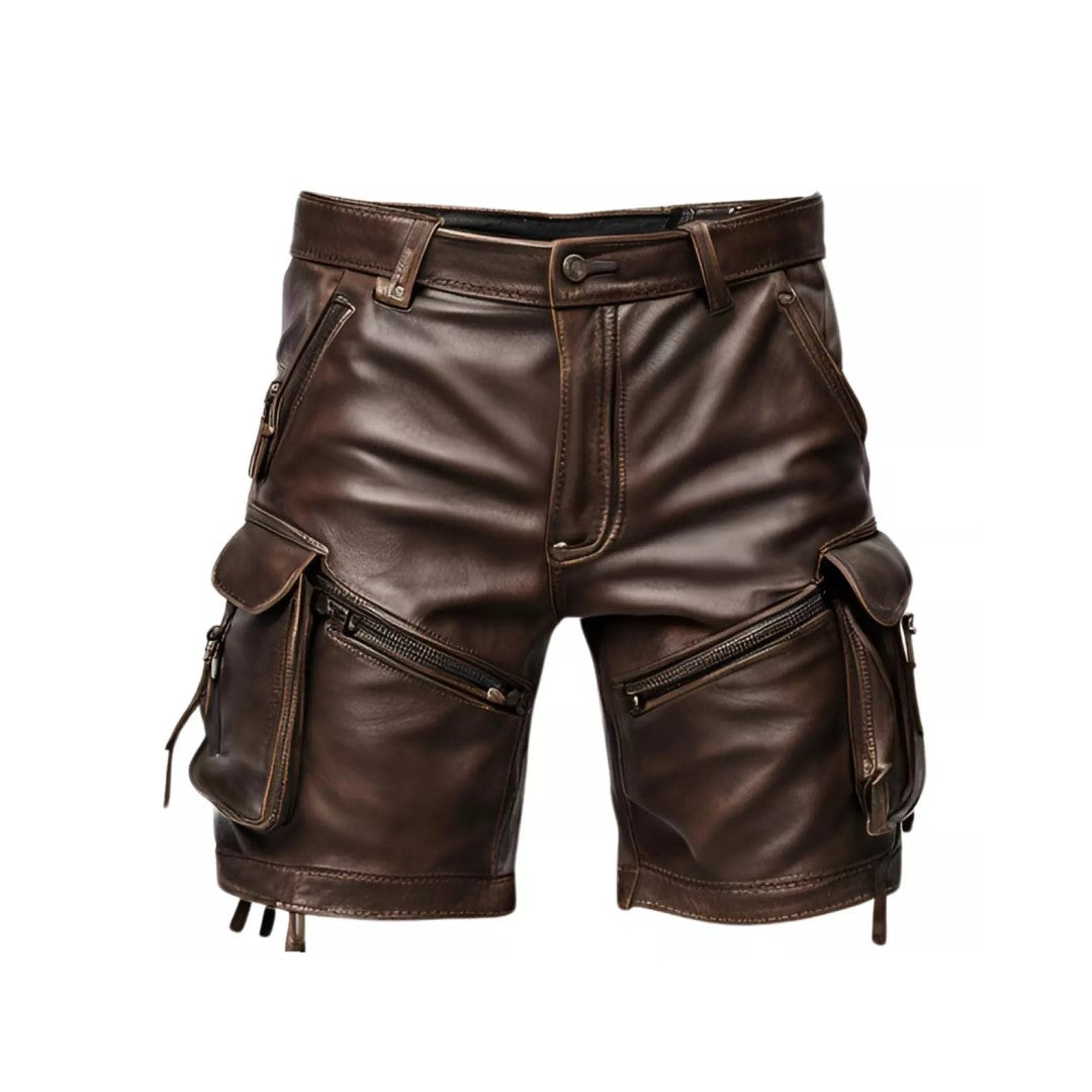 Brown Biker Shorts For Men