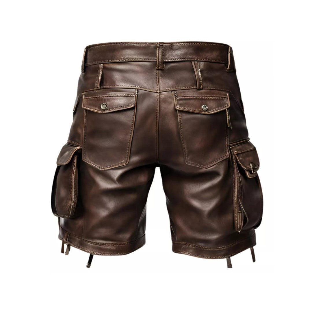 Brown Biker Shorts For Men