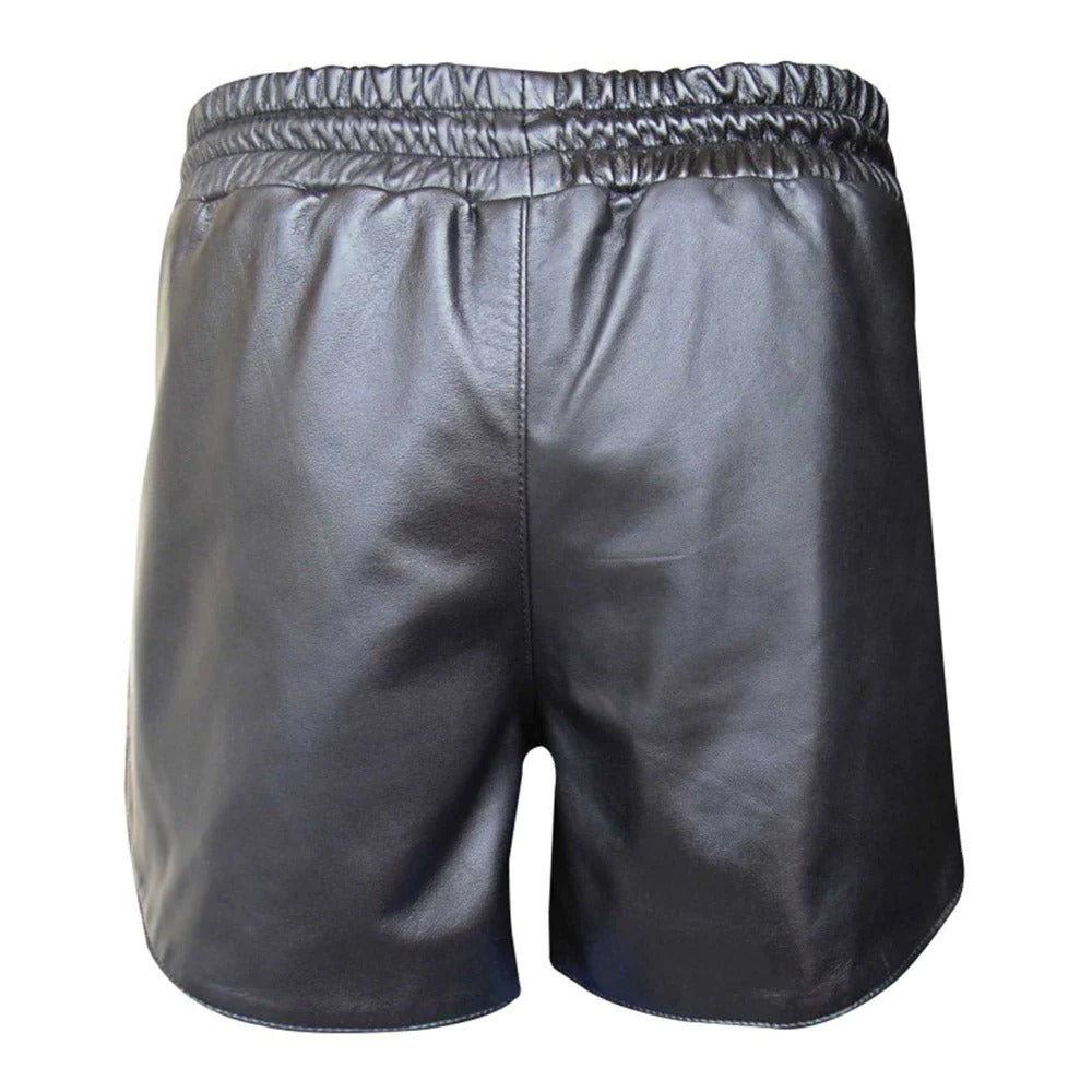 Soft Leather Shorts For Athletes, Gym And Jogging