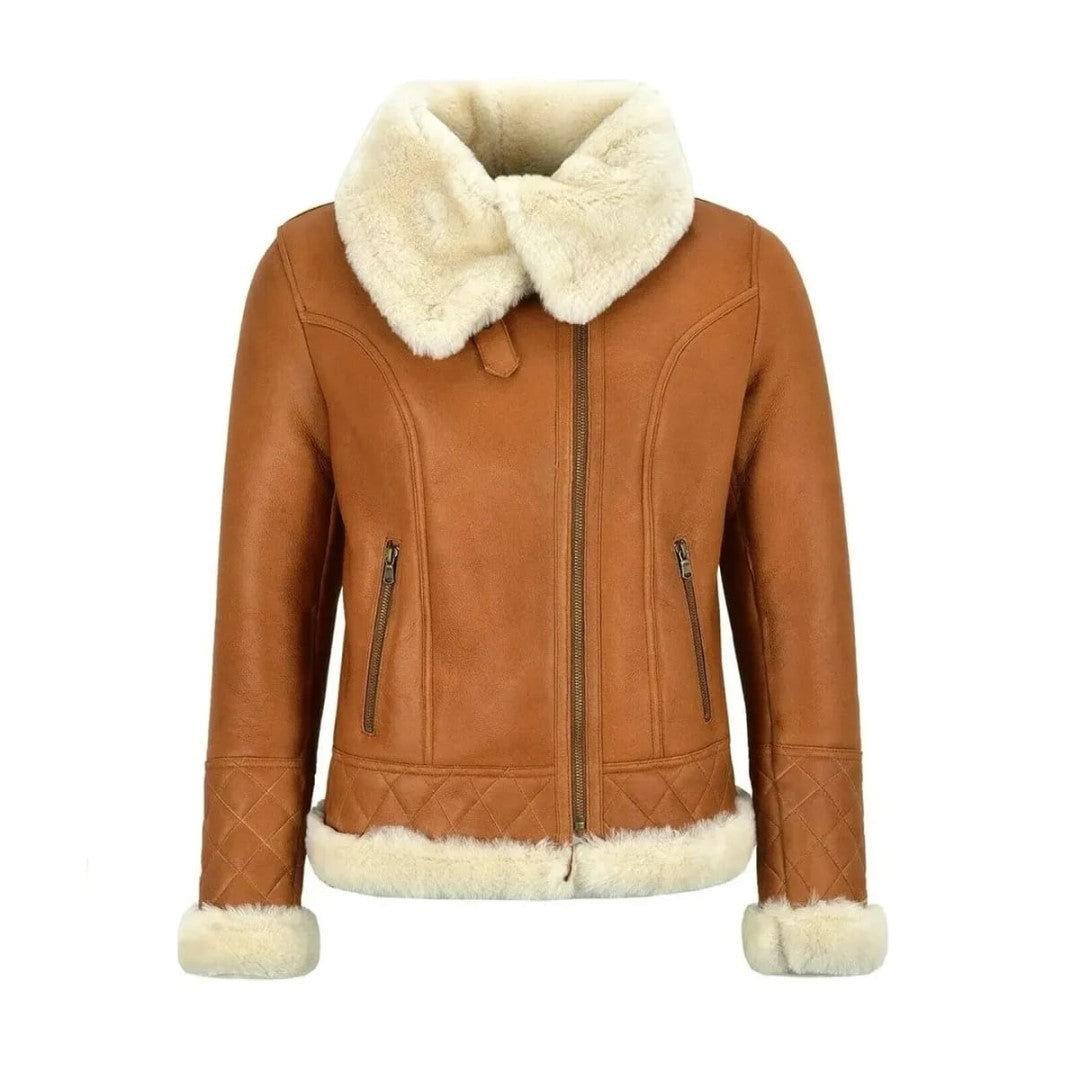 Inner Furr Jacket For Women In Mustard