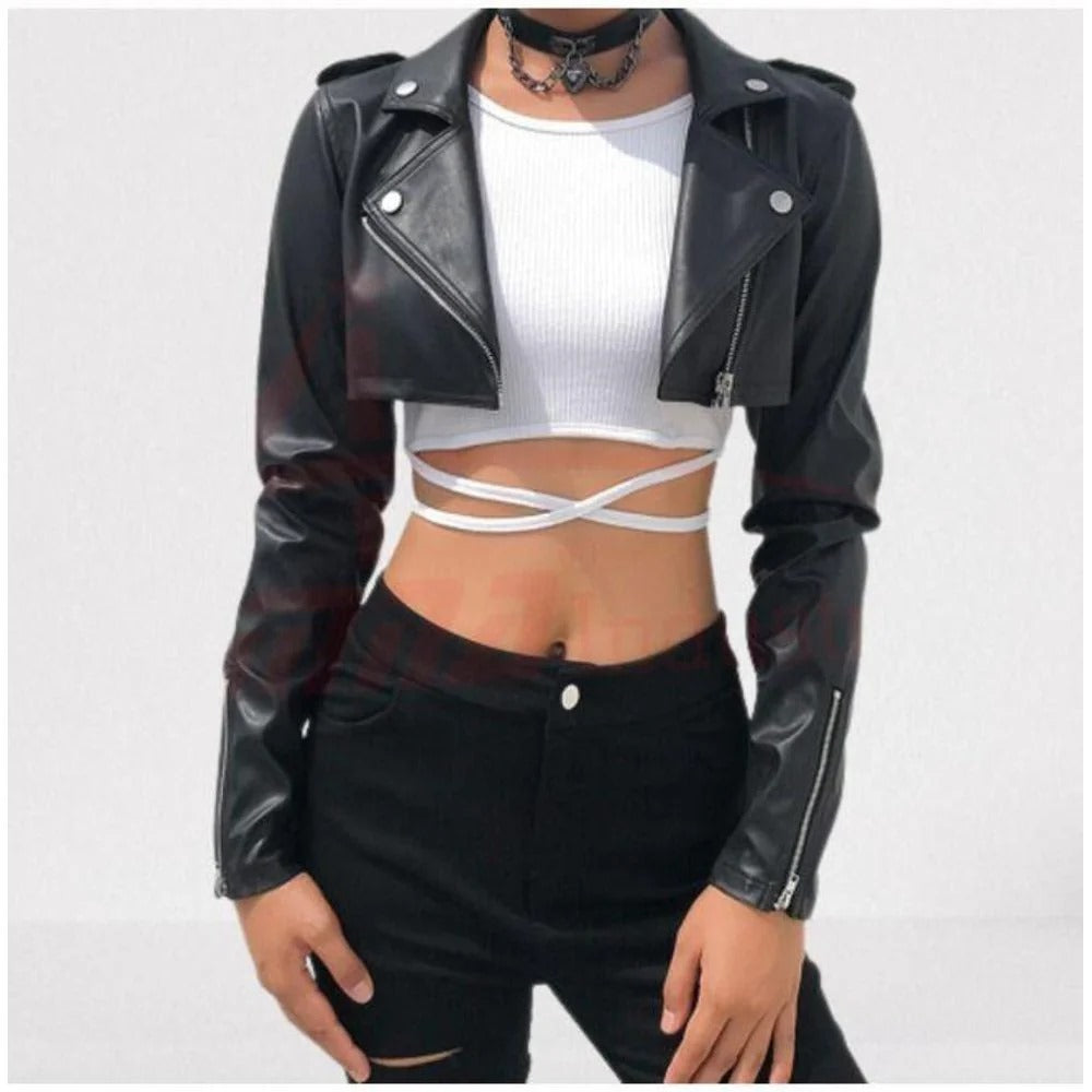 Womens Chic Fashion Cropped Jacket