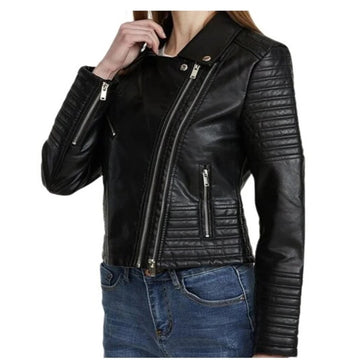 Women Sheep Skin Leather Jacket