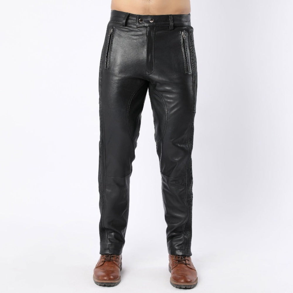 Side & Back Lined Men's Sheep Leather Pants