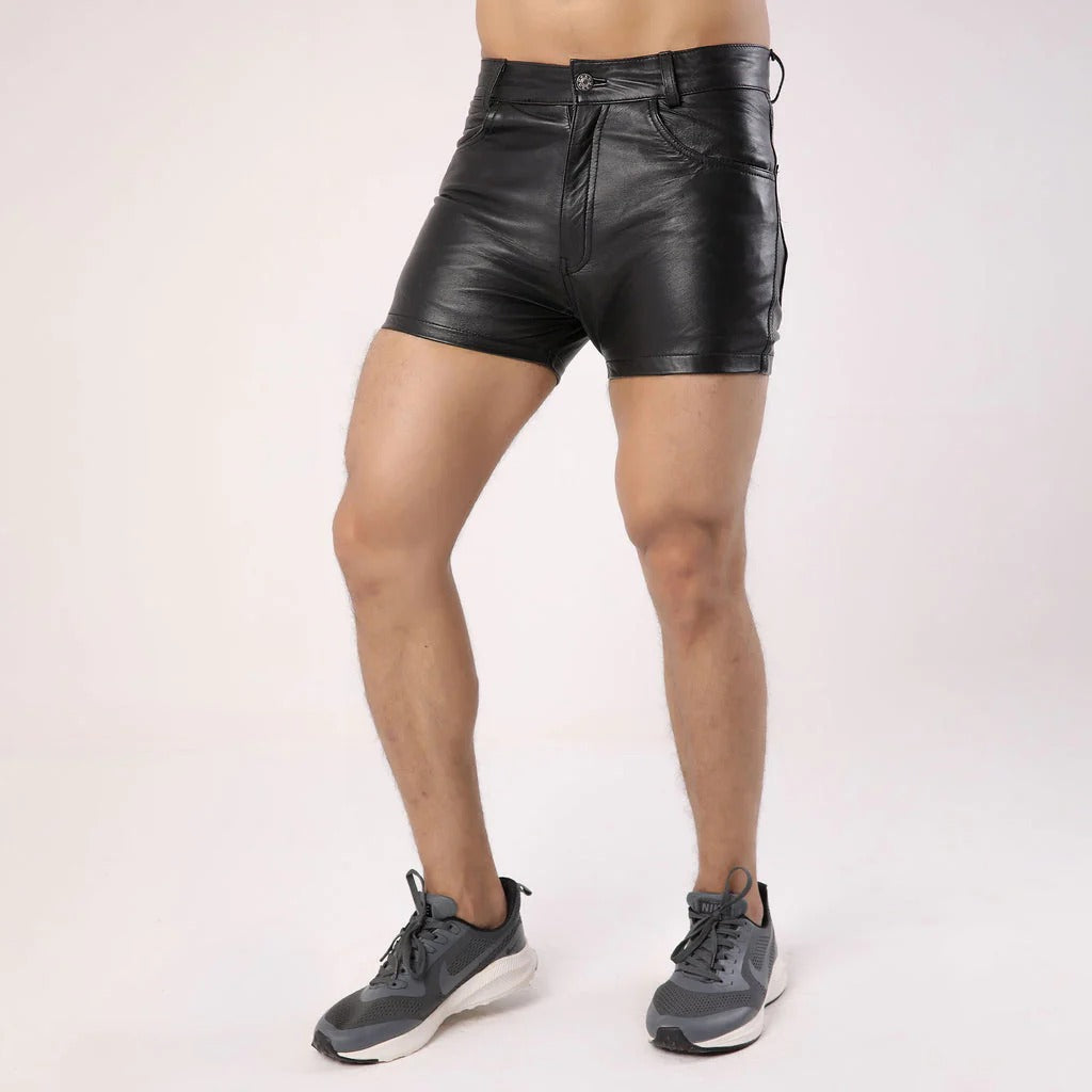 Mens Leather Party Shorts