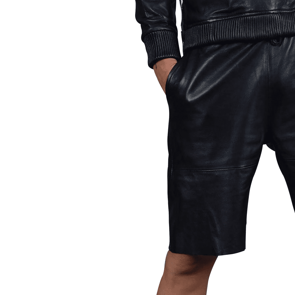 Mens Sheep Leather Shorts