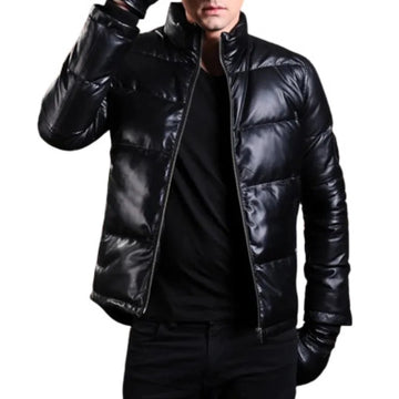 Winter 100% Genuine Sheepskin Leather Jacket Men