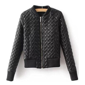 Unique Quilted Design Leather Jacket