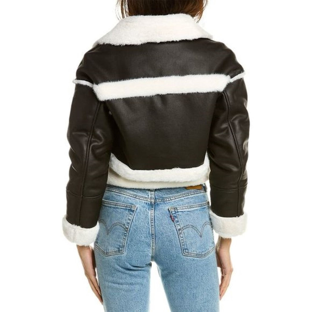 Trendy And Unique Style Leather Biker Jacket For Women