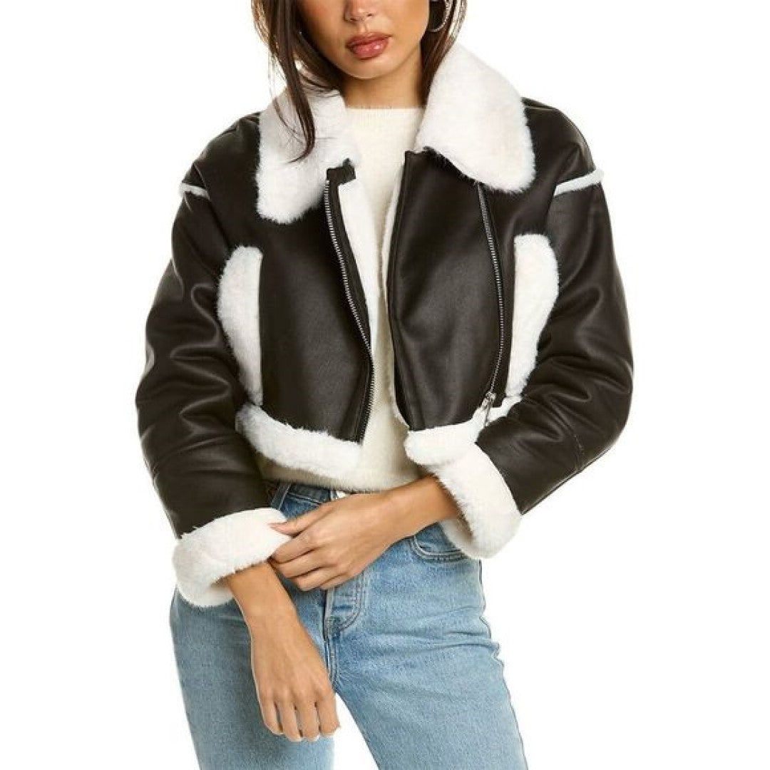 Trendy And Unique Style Leather Biker Jacket For Women