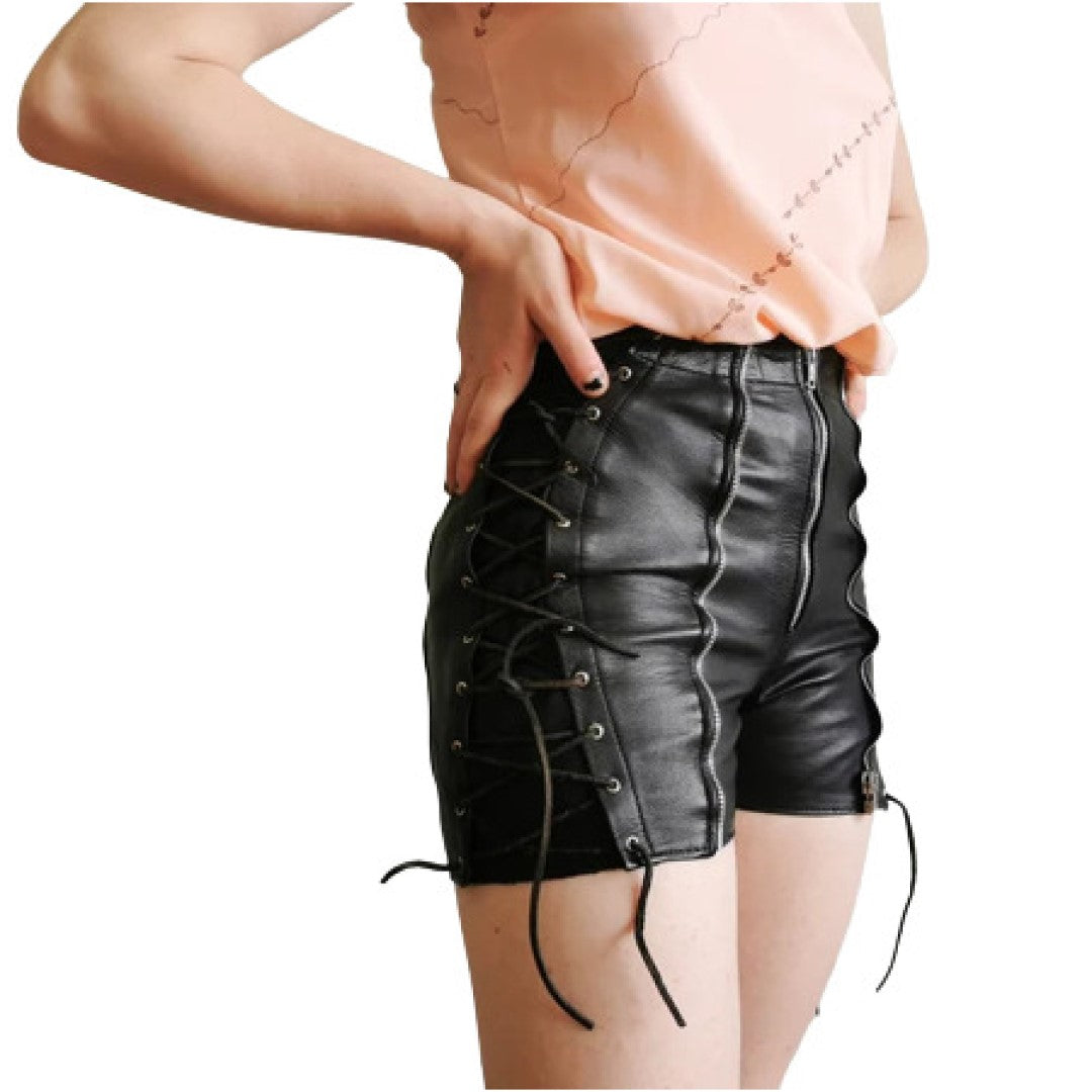 Unique Style Women Shorts For Women With Front And Back Zip Design