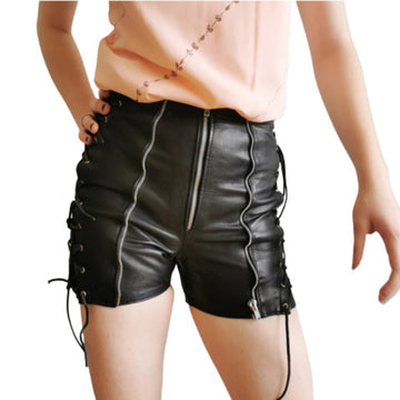 Unique Style Women Shorts For Women With Front And Back Zip Design