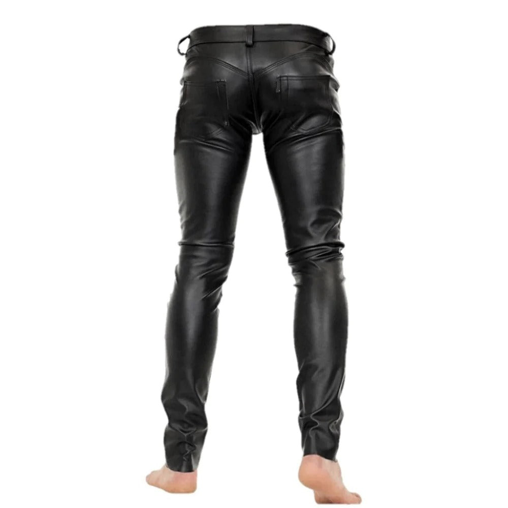 Plain Black Sheep Leather Pant