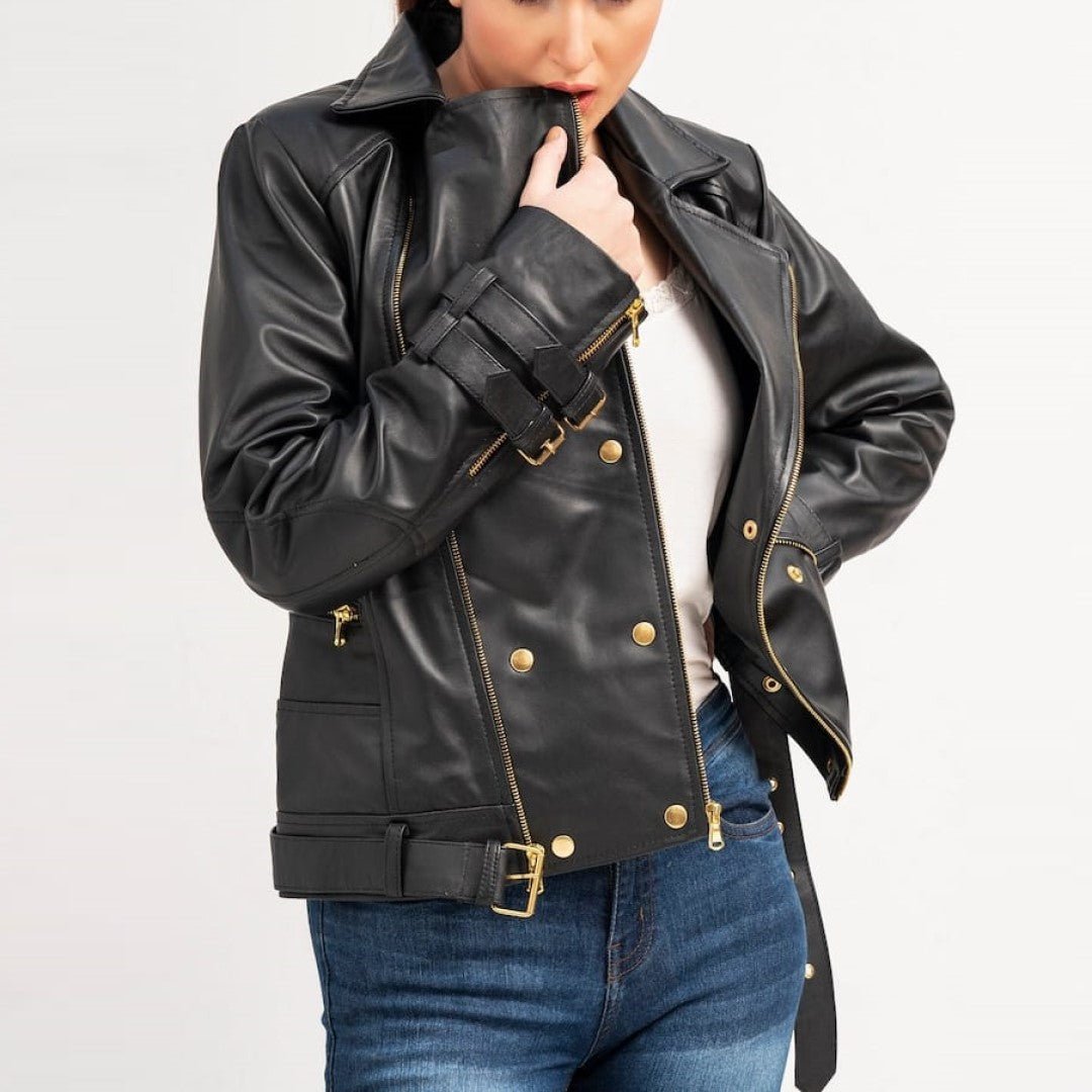 Biker Style Leather Jacket For WomenHavenhide