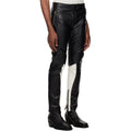 Black And White Biker Style Leather PantsHavenhide