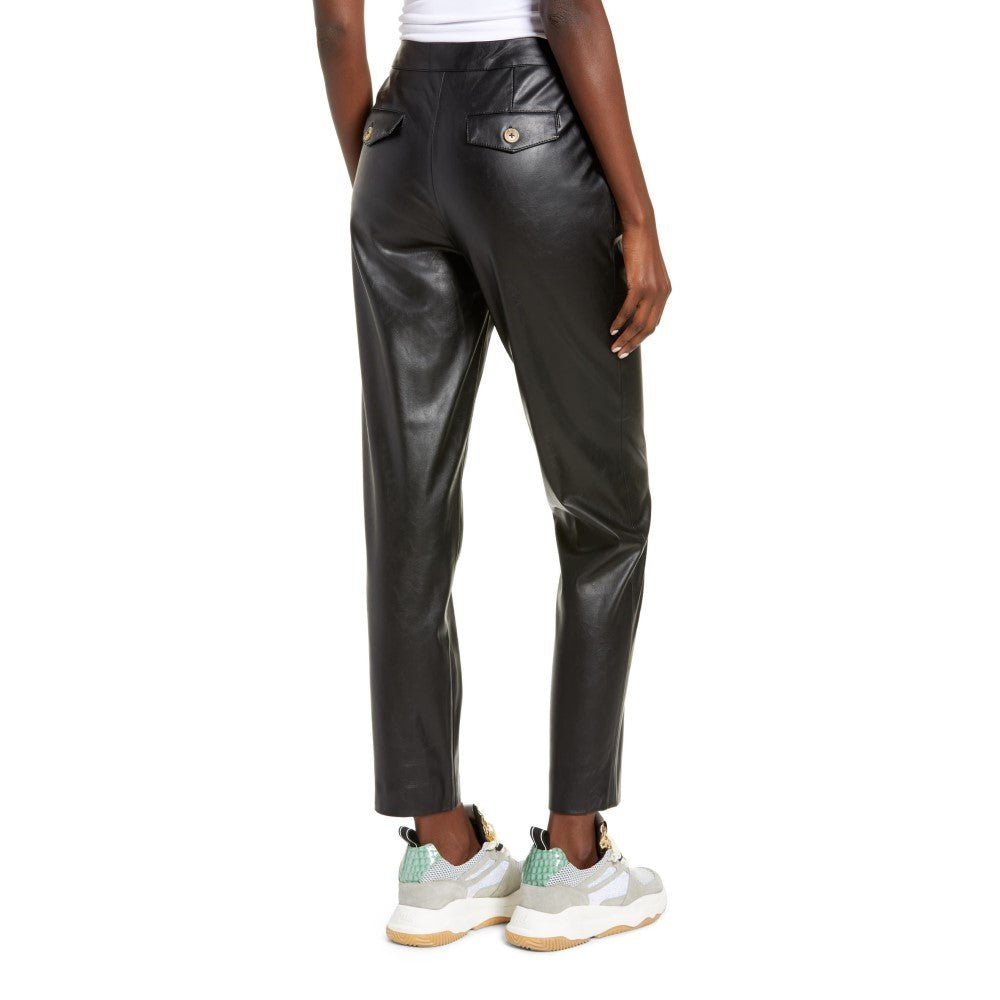 Black Straight - Leg Leather Trousers For WomenHavenhide