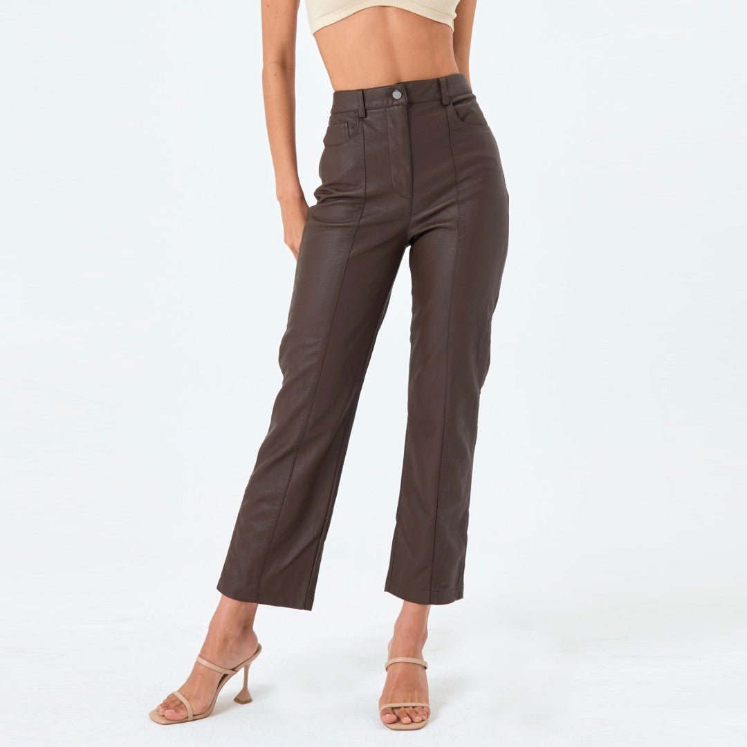 Brown Leather Trouser For WomenHavenhide