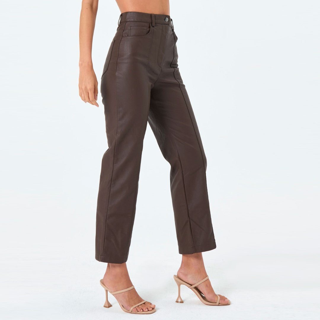 Brown Leather Trouser For WomenHavenhide