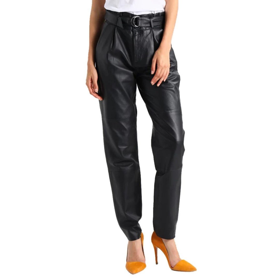 Buckle Closer Stylish Leather Pants For WomenHavenhide