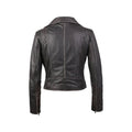 Carla Womens Distressed Short Biker Leather JacketHavenhide