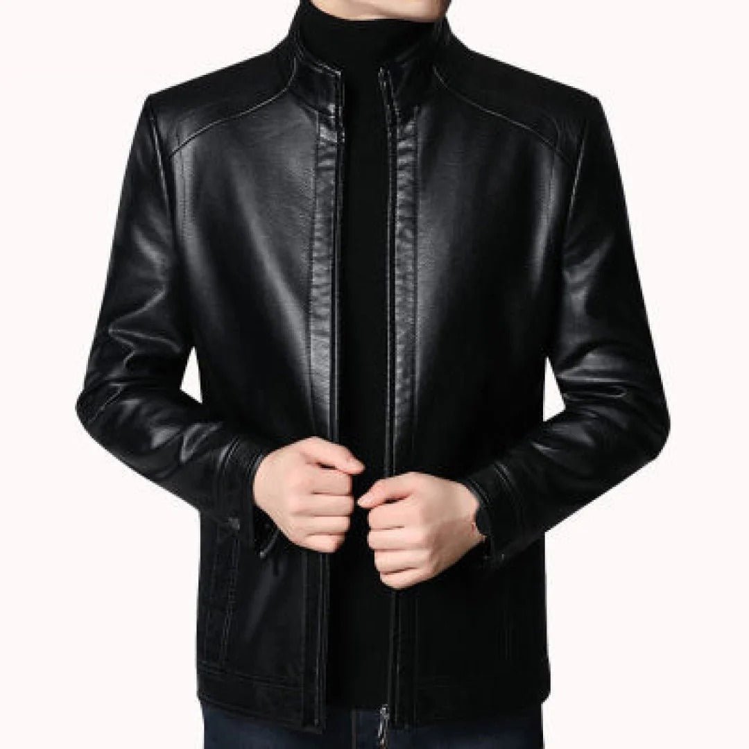 Classic Design Leather Jacket With Full Zip CloserHavenhide