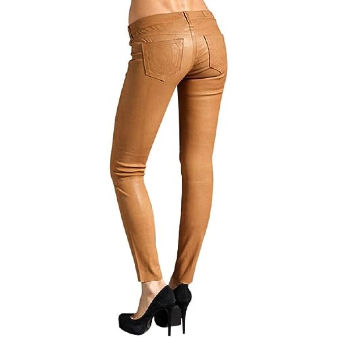 Classical Leather Pants In Bronze ColorHavenhide