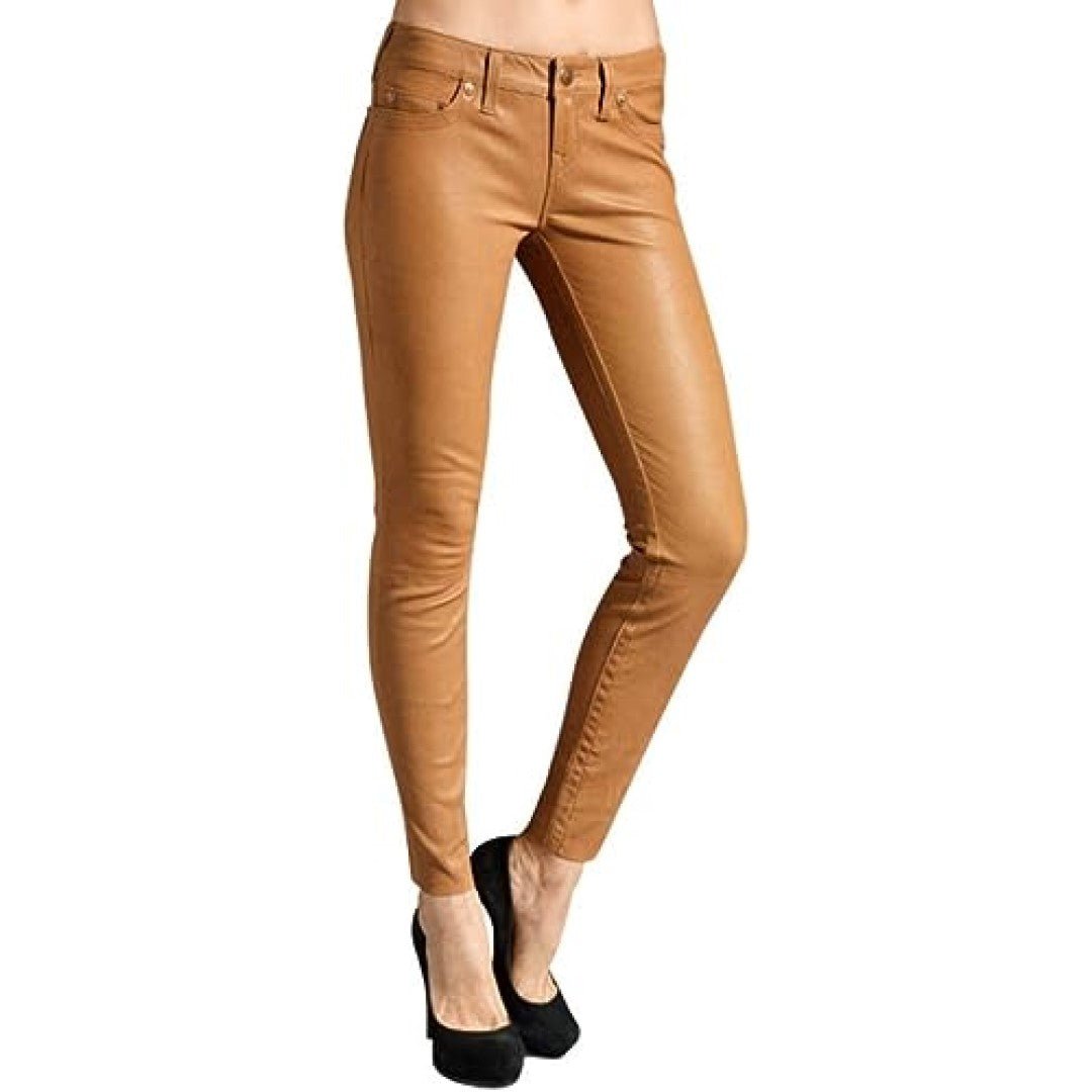 Classical Leather Pants In Bronze ColorHavenhide