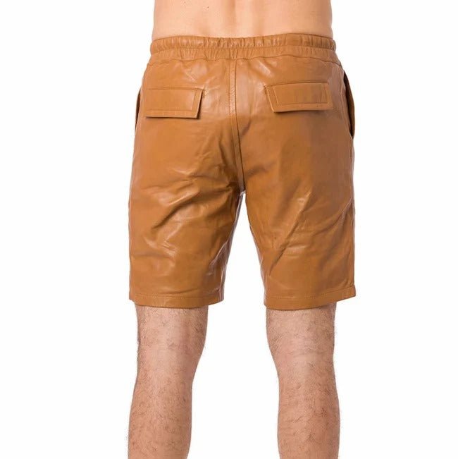 Classy Leather Shorts For Men In Hook & Loop CloserHavenhide