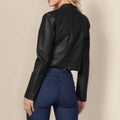 Cropped Leather Jacket For Women In BlackHavenhide